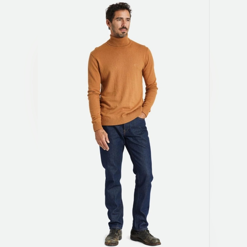 BRIXTON Reserve Cashmere L/S Turtleneck - Lion NWT XL